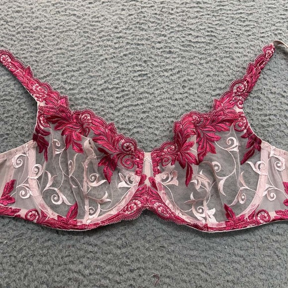 Soma Bra 34D Balconette Bra Lace  Line Beautiful - Picture 1 of 9